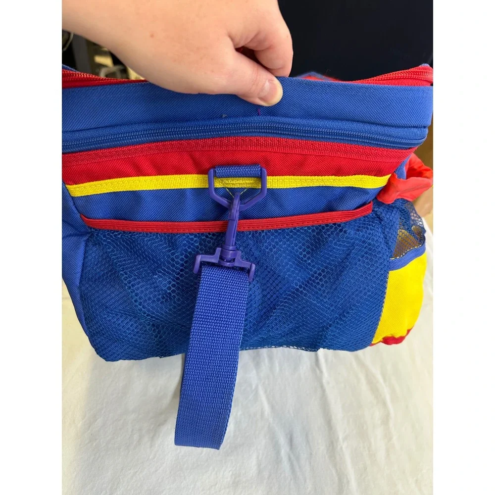 Vintage Avon Kids Car Organizer color block Travel Storage Bag F926561
